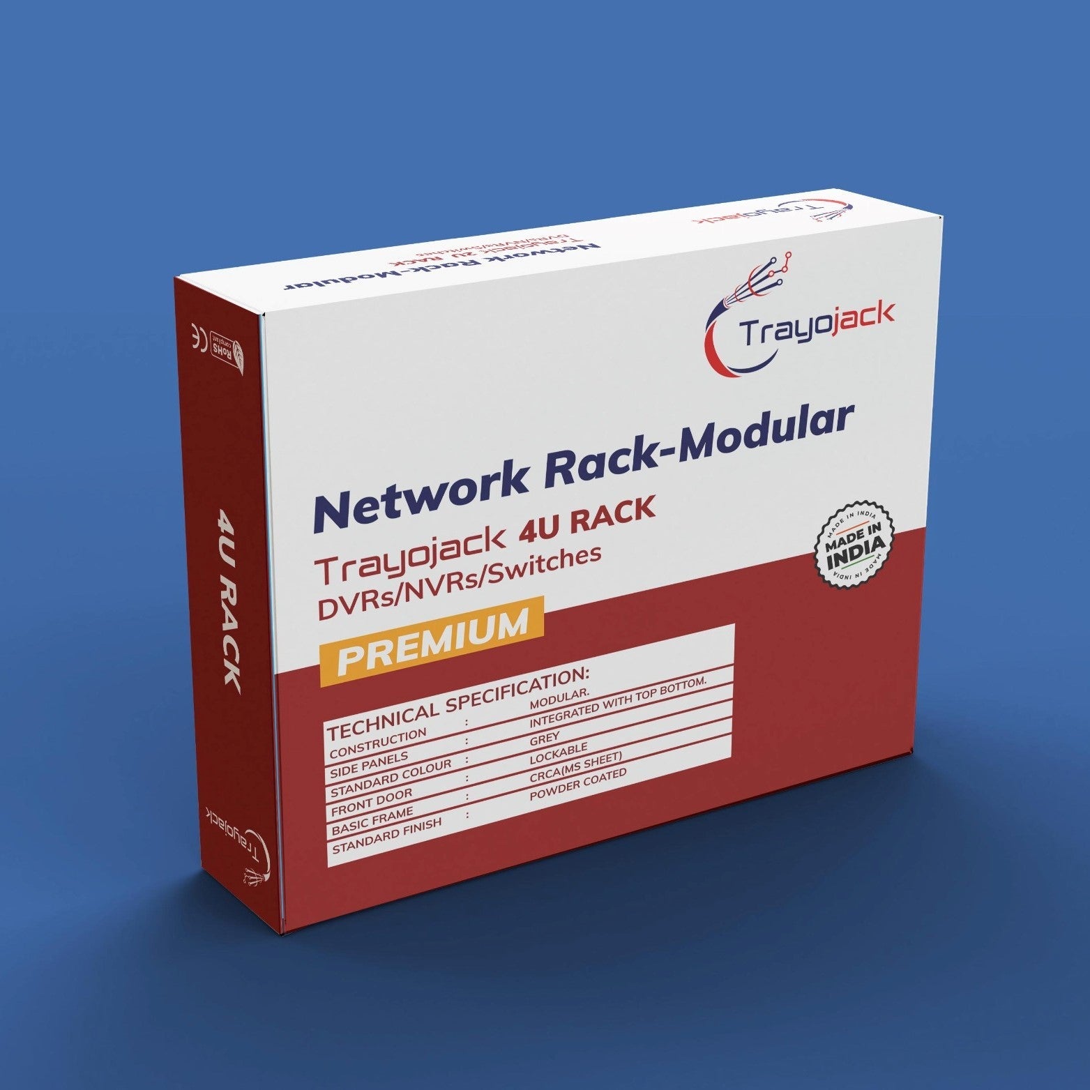 TrayoJack Premium 4U Metal Rack for For DVR/NVR/Switches