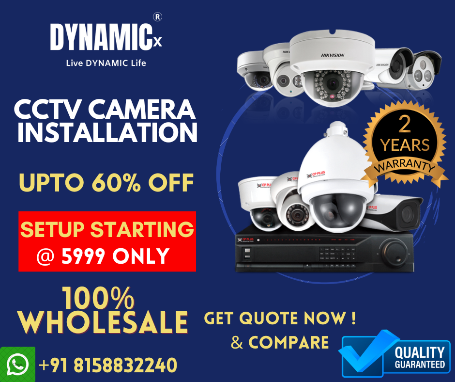 CP PLUS 4 CH FHD DVR 2.4MP FULL HD CAMERA, 500GB SURVEILLANCE HDD, ALL ACCESSORIES ( CCTV SETUP )