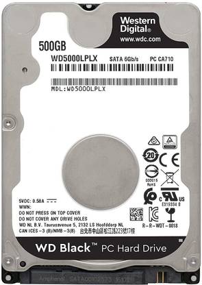 Western Digital WD Black Series Imported 500GB Laptop Hard Drive - 7200 RPM Class, SATA 6 Gb/s, 64 MB Cache, 2.5" (Black)