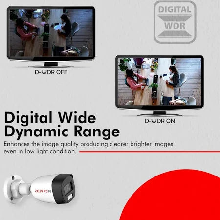 CP PLUS CP-URC-TC24PL3C-L-V2 2.4MP FHD Dual Light Day Night Motion Colour Bullet Camera with Audio Inbult - 30Mtr